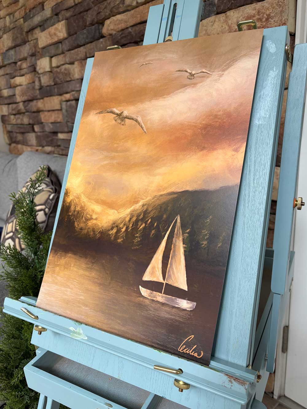 The Sailboat Print (Golden Hour)