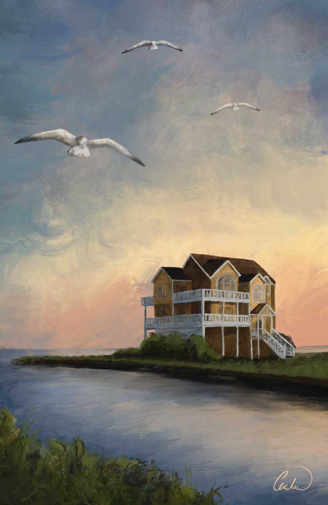 Beach House Print (Seaside)