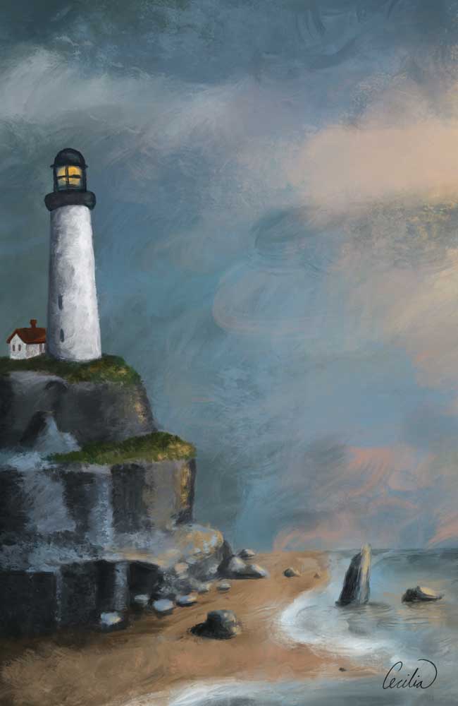 The Lighthouse Print (Seaside)
